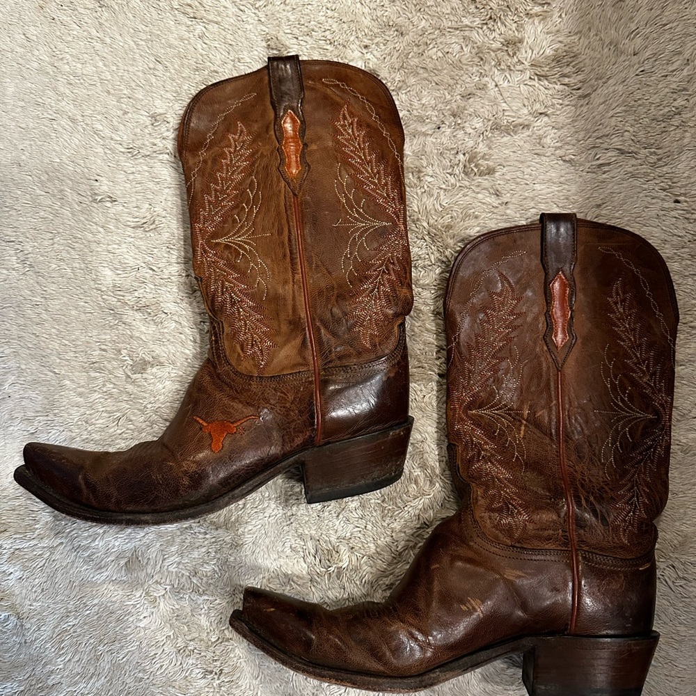 Classic Brown Leather Lucchese Boots